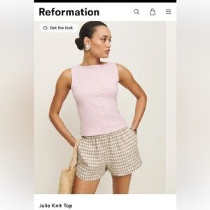SOLD OUT REFORMATION JULIE KNIT TOP IN CHERRY BLOSSOM SIZE SMALL